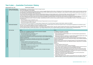 Year 4 plan: History exemplar - Queensland Curriculum and