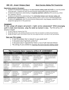 1 Summative PSA Presentation with rubric