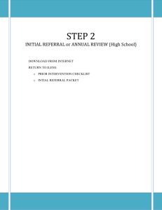 STEP 2 High School Initial Referral