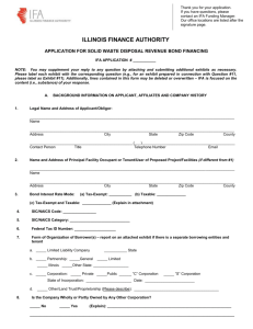 Program Application - Illinois Finance Authority