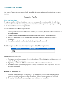 a template you can use to develop an evacuation plan.