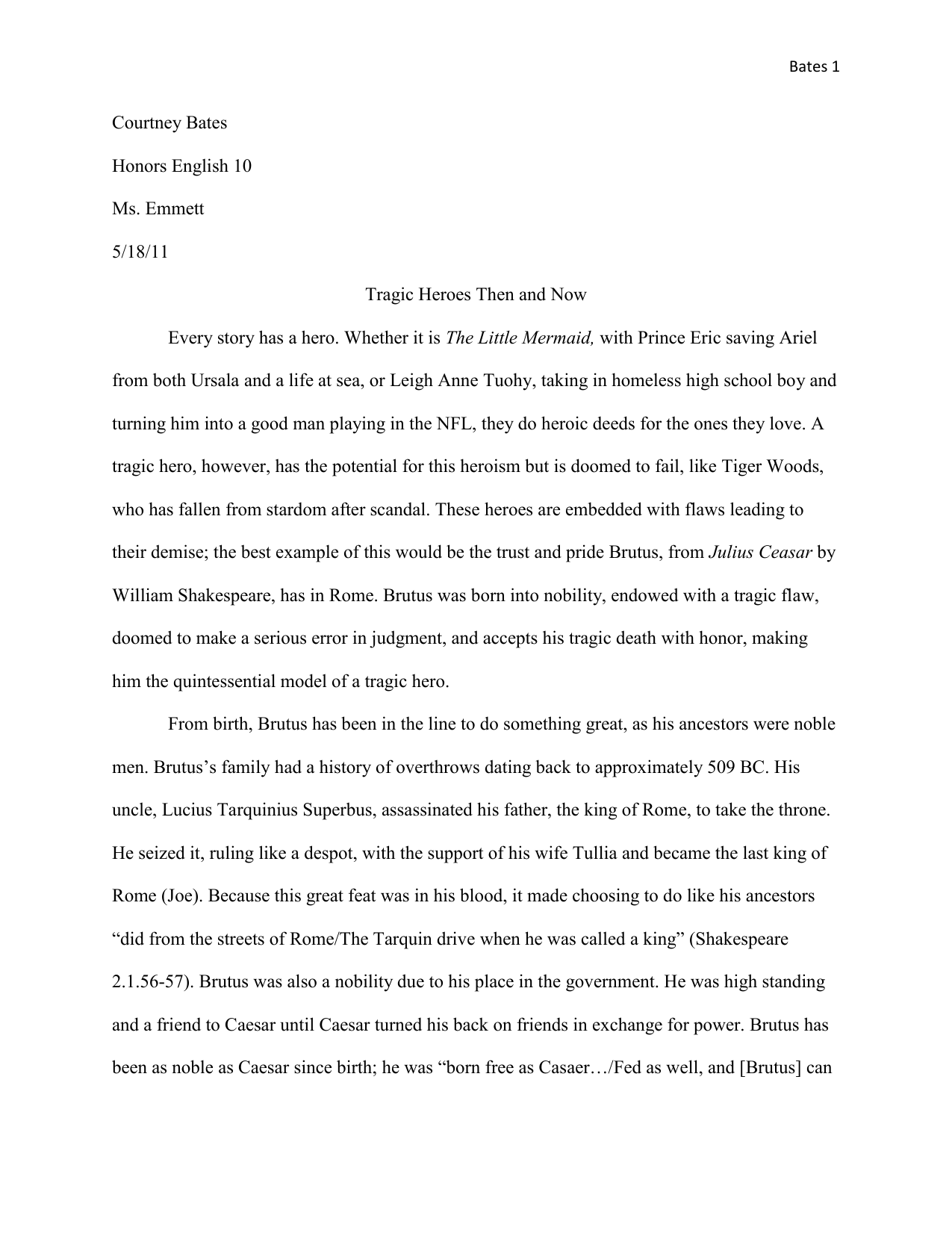 tragic hero essay