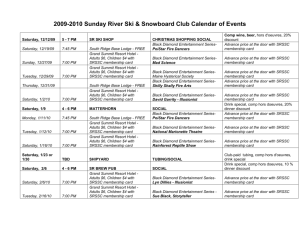 2009-2010 Sunday River Ski & Snowboard Club Calendar of Events