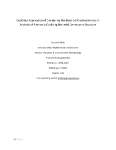 Exploited Application of Denaturing Gradient Gel Electrophoresis in