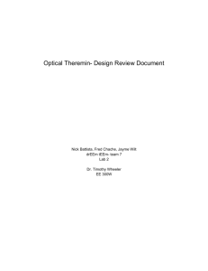 Optical Theremin Design Review Document