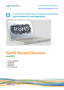 RoHS Recast - July 2013