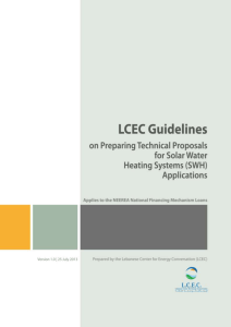 LCEC Guidelines on Preparing Technical Proposals for Solar Water