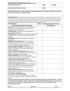 TROOP 420 OTC Medication Form