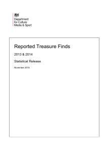 Statistical Release for Reported Treasure Finds