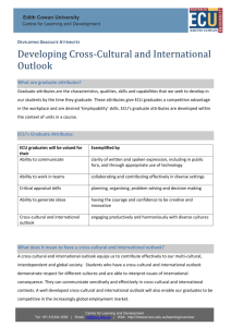 Developing cross-cultural and international outlook