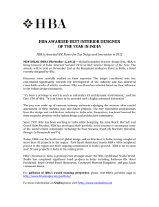 HBA is Awarded Honor for Top Design and Innovation in 2012