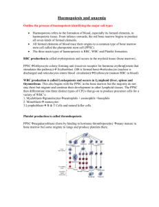 Haemopoiesis and anaemia - PBL-J-2015