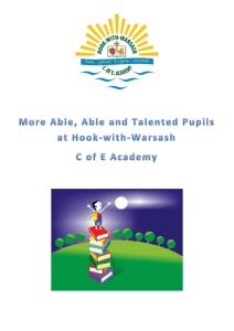 Able, Able and Talented Pupils - Hook-with