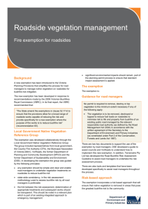 Fire exemption for roadsides – fact sheet (Accessible)