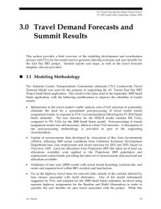 Section 3.0 Travel Forecast