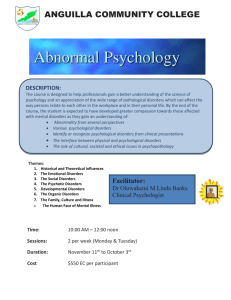Abnormal Psychology - Anguilla Community College