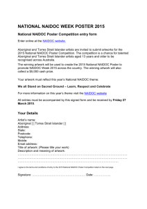 National NAIDOC Poster Competition entry form 2015