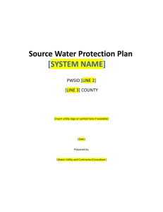 [System Name] Source Water Protection Plan [Month Year]