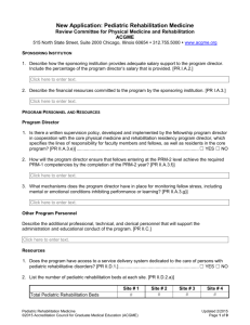 Pediatric Rehabilitation Medicine