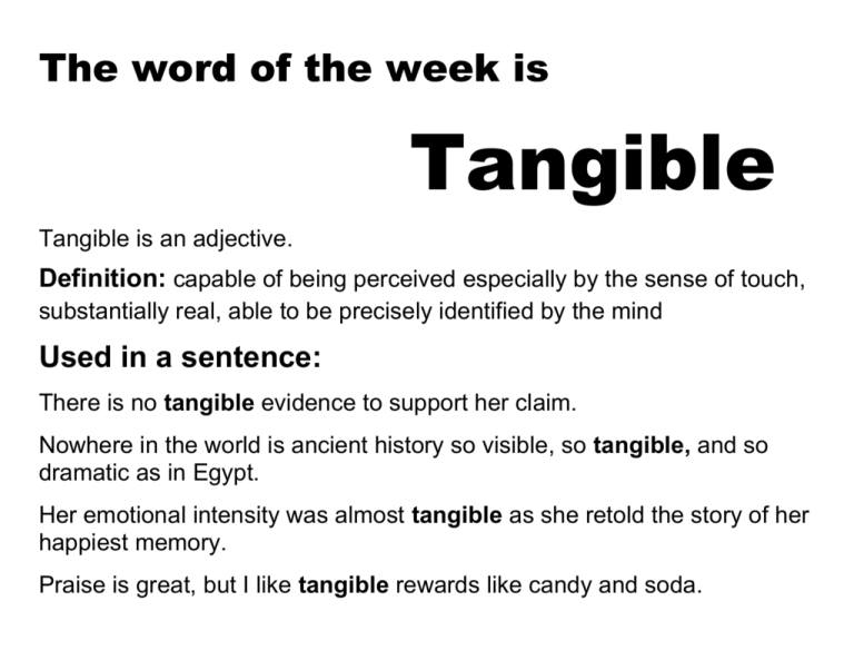 Is Tangible A Noun