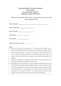 IES-Standard Covering Page and Table Of Contents