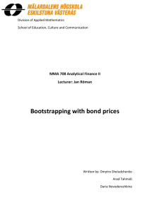 Bootstrapping with bond prices