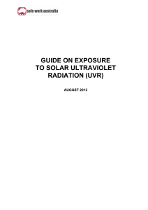 Guide on exposure to solar ultraviolet radiation