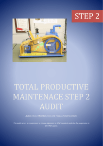 TOTAL PRODUCTIVE MAINTENACE STEP 2 AUDIT