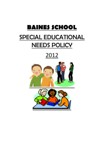 special education needs policy