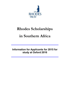 What are the Rhodes Scholarships