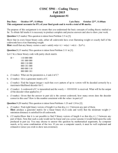 COSC 5P01 Assignment 1