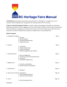 BC Heritage Fairs Manual 2015