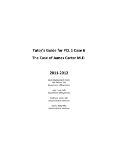 James Carter Tutor`s Guide - Society of Clinical Psychology