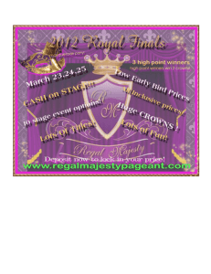 High Point Package - Regal Majesty Pageant