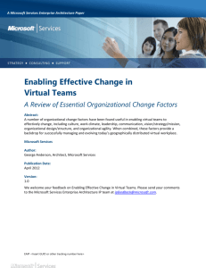 Enabling Effective Change in Virtual Teams: A