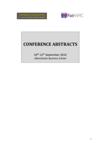 conference abstracts - Manchester Business School