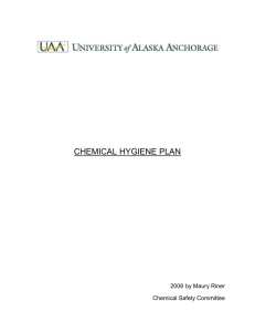 Chemical Hygiene Plan - University of Alaska Anchorage