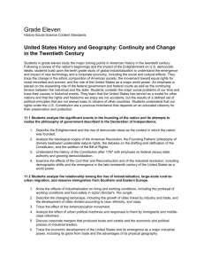 United States History and Geography: Continuity