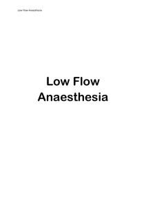 Principles of Low flow anaesthesia