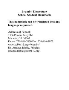 Student Handbook - Cobb County School District