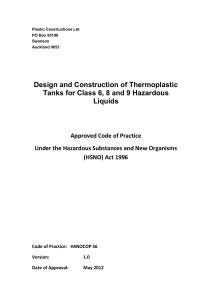 draft COP Design and Construction of Thermoplastic Tanks