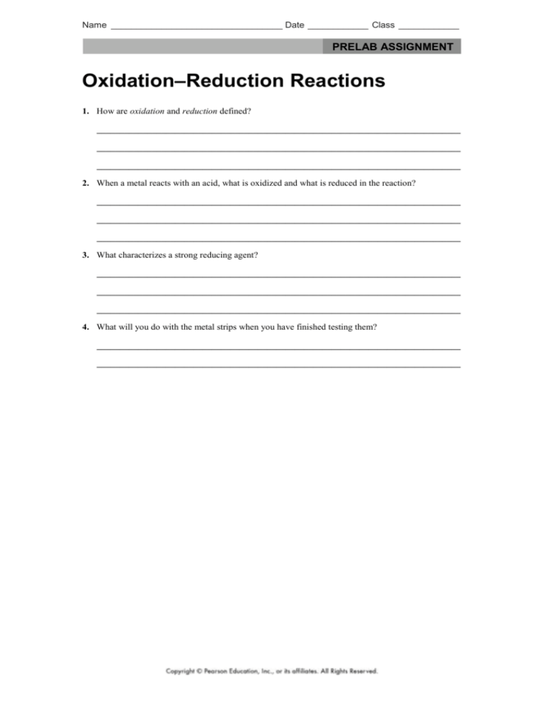 research paper on oxidation reaction