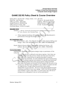 Course Description - GMU Game Design