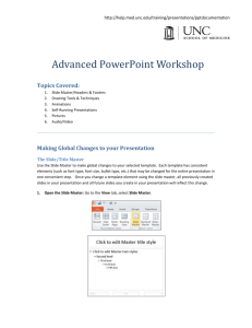 Advanced PowerPoint Workshop