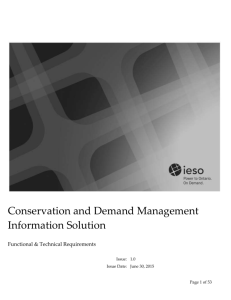 Conservation Demand Management Information Solution