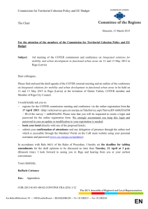 Notice of meeting - 3rd meeting of the COTER commission