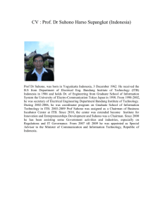 CV : Dr Suhono Harso Supangkat Indonesia