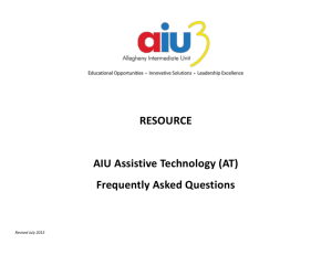 AT Resource FAQ - Allegheny Intermediate Unit