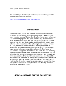 special report on the galveston hurricane of