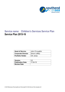 Children`s Services Plan 2015 - Southend-on